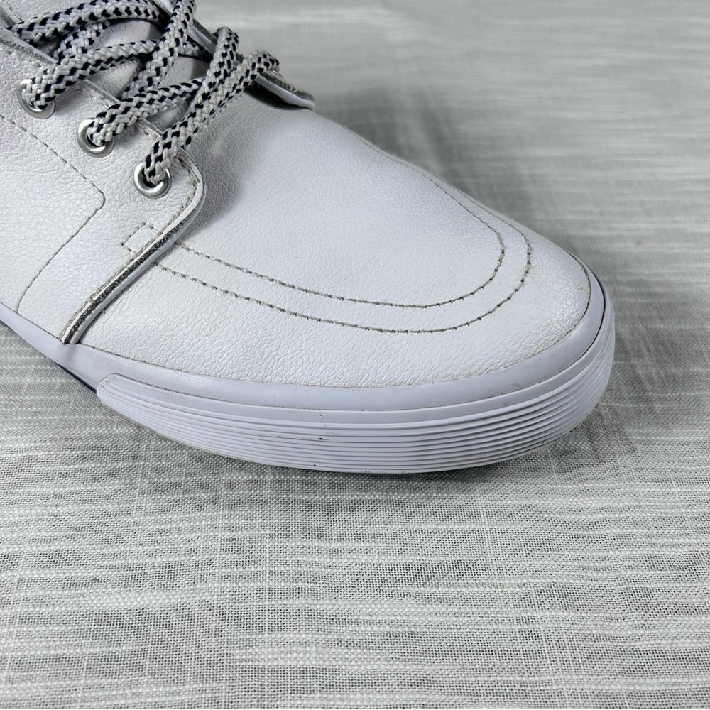 **SOLD**Polo Ralph Lauren Faxon Low White Genuine Leather lace up Mens shoes - Picture 13 of 16